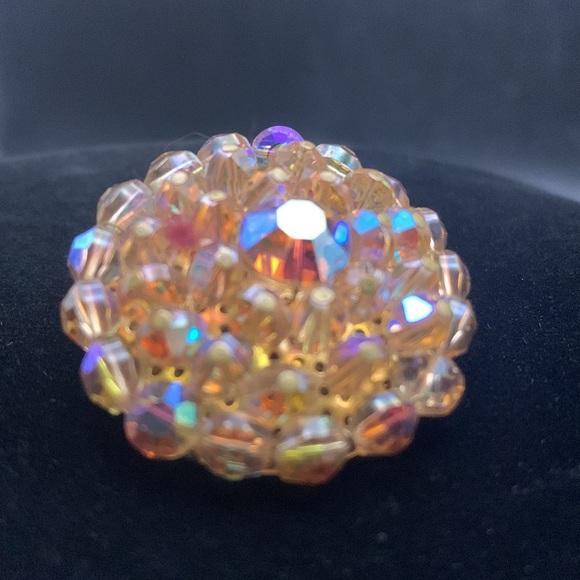 Aurora Borealis Vintage Round Brooch - Picture 3 of 5